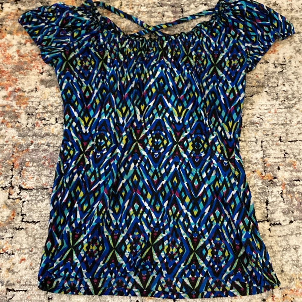 Colorful Blue Top